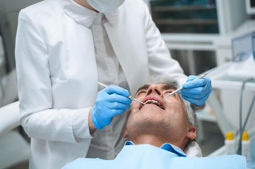 man undergoing tooth decay treatment at the dentist man undergoing tooth decay treatment at the dentist