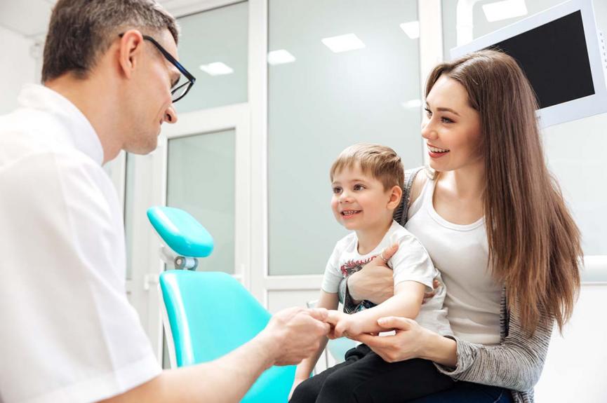 mother and little son at the dentist mother and little son at the dentist