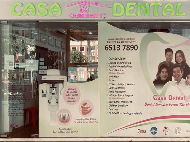 Casa Dental Admiralty located at Woodlands, North Region